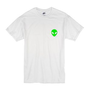 Green Alien Head T Shirt