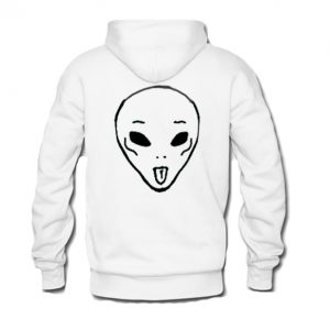 Alien Funny Face Hoodie Back
