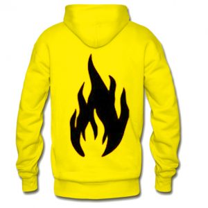 Black Flame Hoodie Back