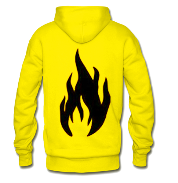 Black Flame Hoodie Back