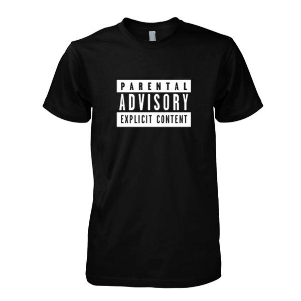 parental advisory white t shirt