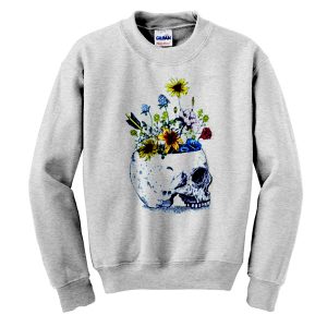 Skull With Flowers Sweatshirt