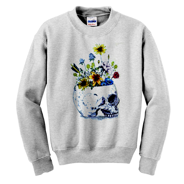 Skull With Flowers Sweatshirt