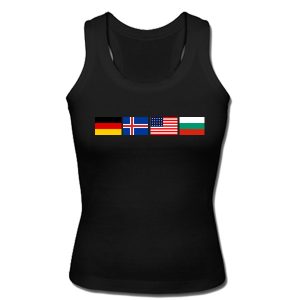 Germany Iceland America Bulgaria Flag Tank Top
