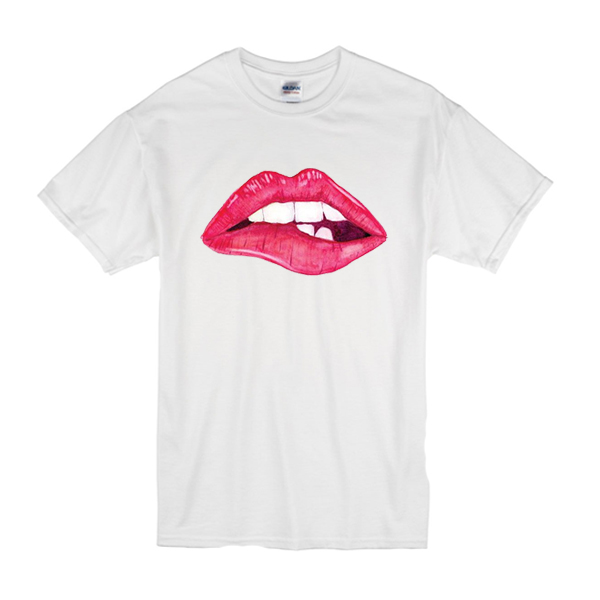 shirt with lips and teeth