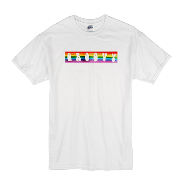 rainbow black t shirt