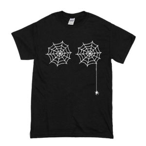 Spider Webs Boobs Halloween Costume T-Shirt