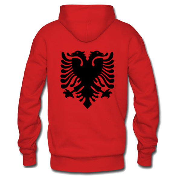 Albanian Flag Hoodie Back