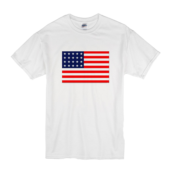 black shirt with american flag