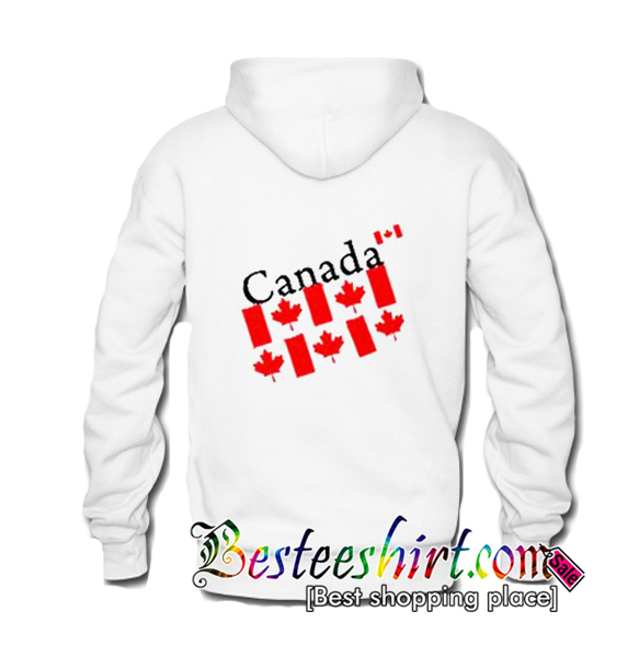 Canada Flag Hoodie Back