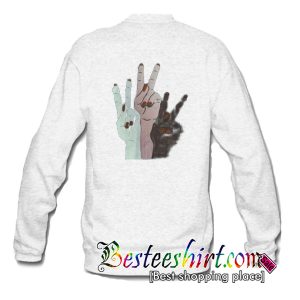 Peace Hand Sweatshirt Back
