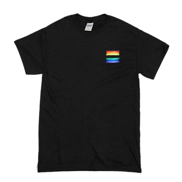 rainbow black t shirt