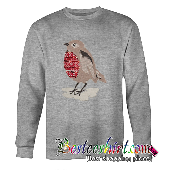 Sequin Robin Christmas Sweatshirt