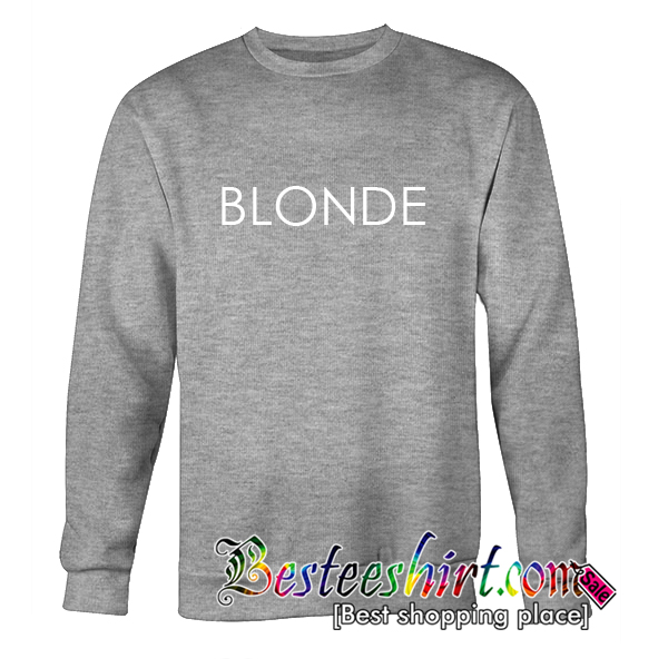 blonde sweatshirt