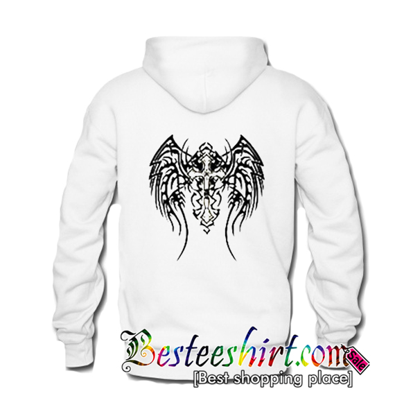 Set of Cross and Wings Hoodie Back