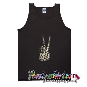 Skeleton Hand Peace Tank Top