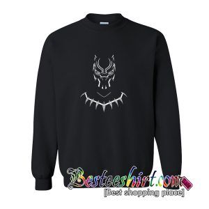 Black Panther Mask Necklace Logo Sweatshirt