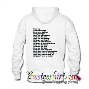 Boys Cry Girls Masturbate Boys Have Feelings Hoodie Back