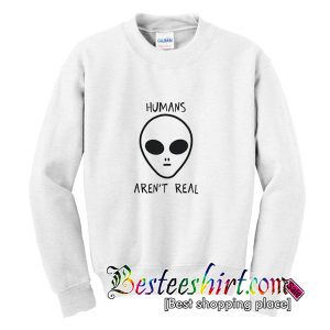 Humans Aren't Real Alien Men's Sweatshirt