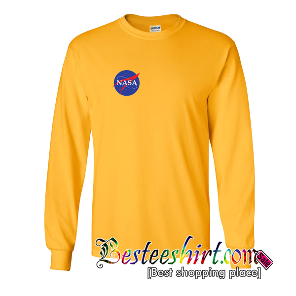 yellow nasa sweatshirt