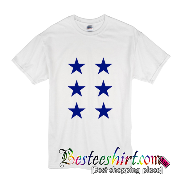 blue shirt white stars