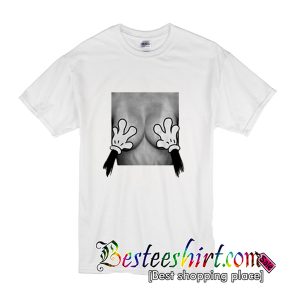 Mickey Mouse Hands Over Breast T-Shirt