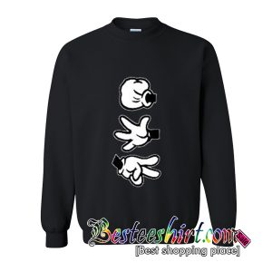 Rock Paper Scissors Hand Mickey Mouse Sweatshirt