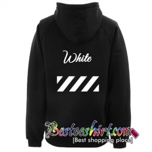 White Line Hoodie Back