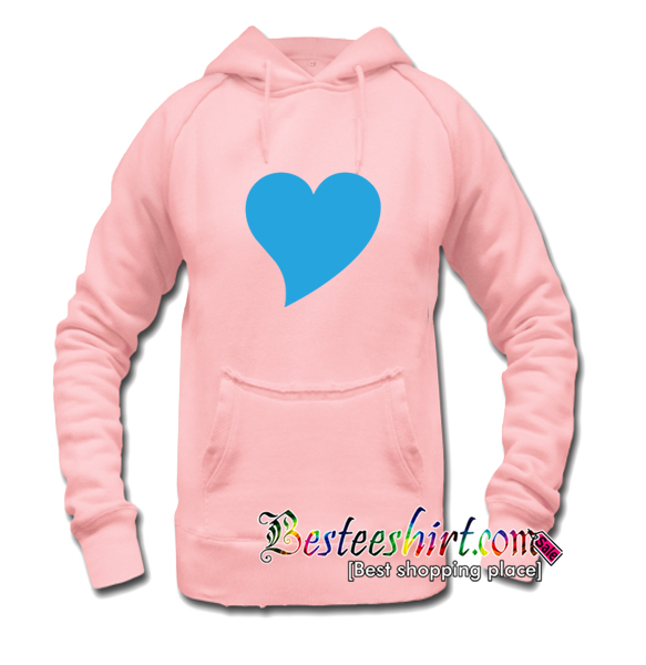 pink and blue heart hoodie