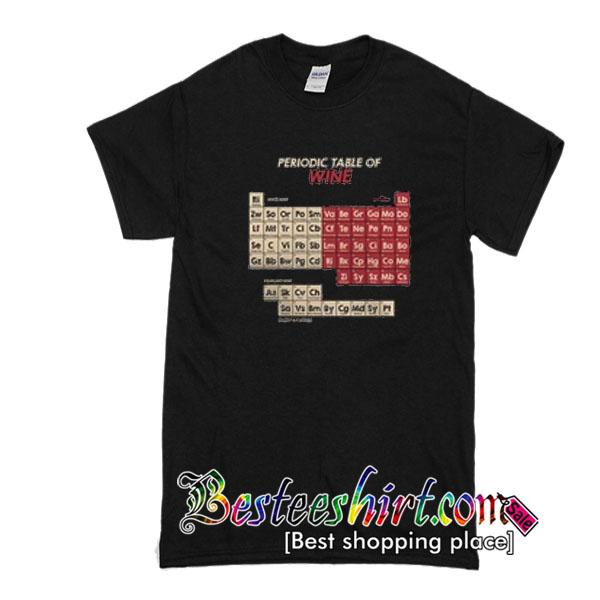 periodic table of wine t shirt