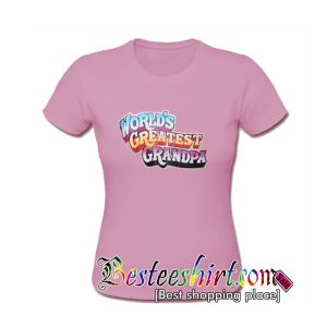 World's Greatest Grandpa Pink T shirt