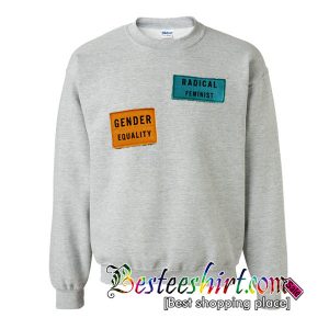 Radical Feminist Gender Equality Print Sweatshirt