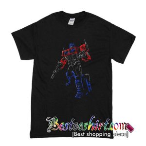 Brush Stroked Optimus Prime Transformers T Shirt