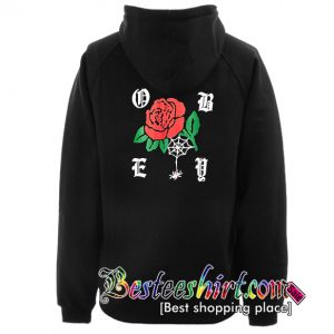 Obey Spider Rose Black Hoodie Back