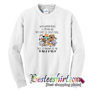 Premium When women reach a certain age they start to collect dogs Sweatshirt