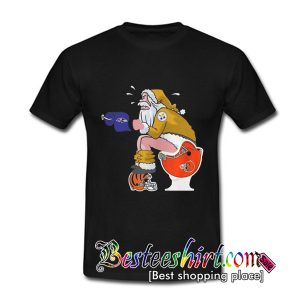 Pittsburgh Cleveland Baltimore Cincinnati Santa Claus T Shirt