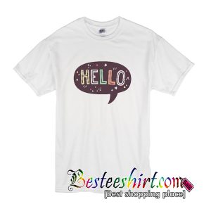 Hello Speech Bubble Typography T Shirt (BSM)