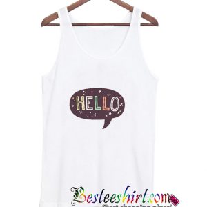 Hello Speech Bubble Typography Tanktop (BSM)
