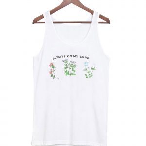 Letter Floral Print Crop Tanktop (BSM)