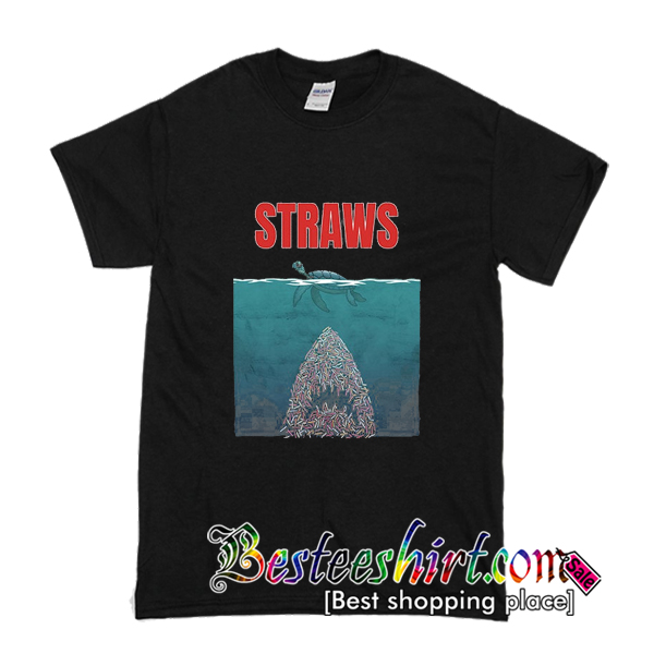 straws t shirt jaws