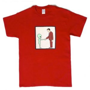 Alien Handshake With Man T-Shirt (BSM)
