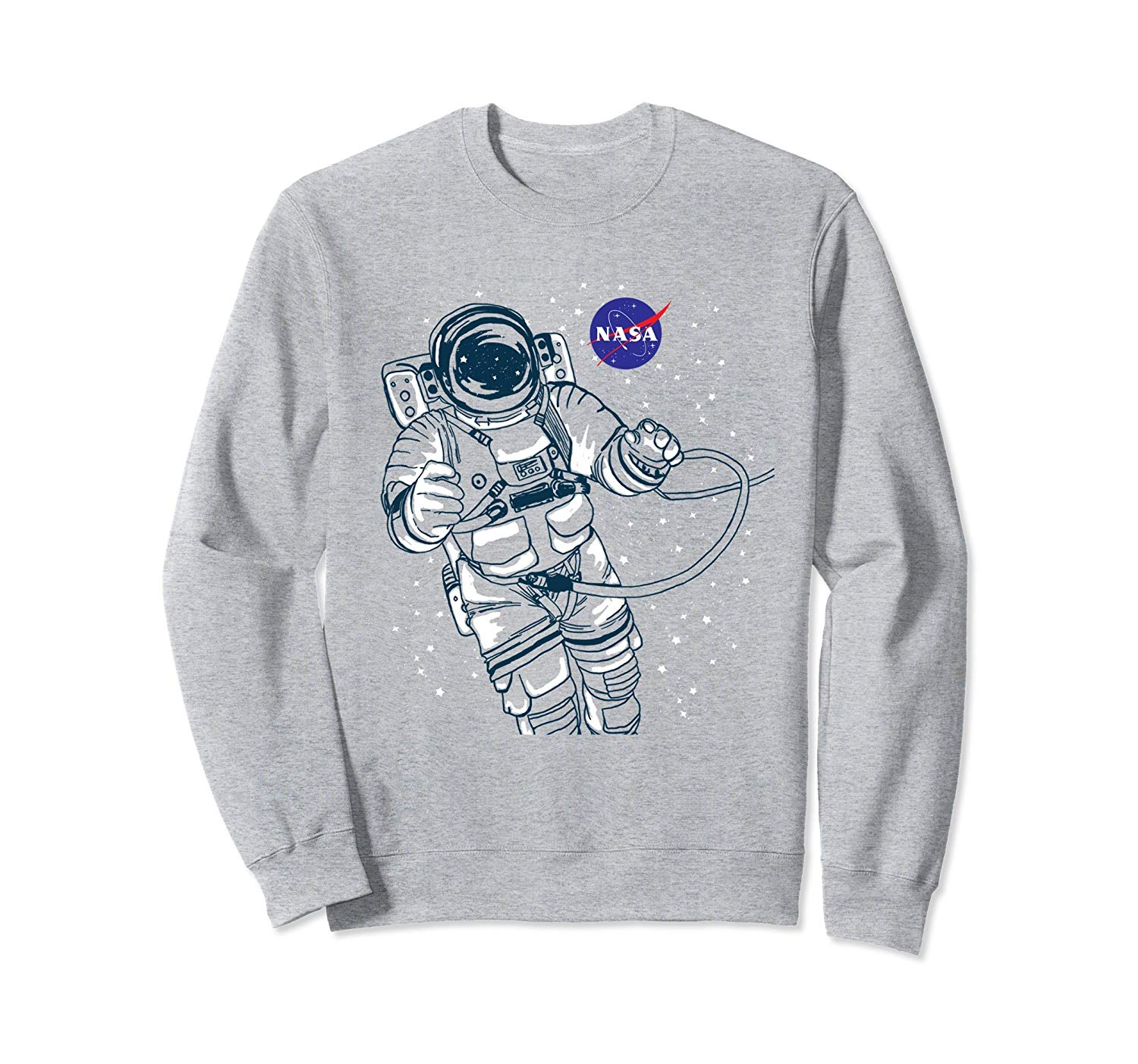 NASA Astronaut Floating In Space Line Art Sweatshirt (BSM)