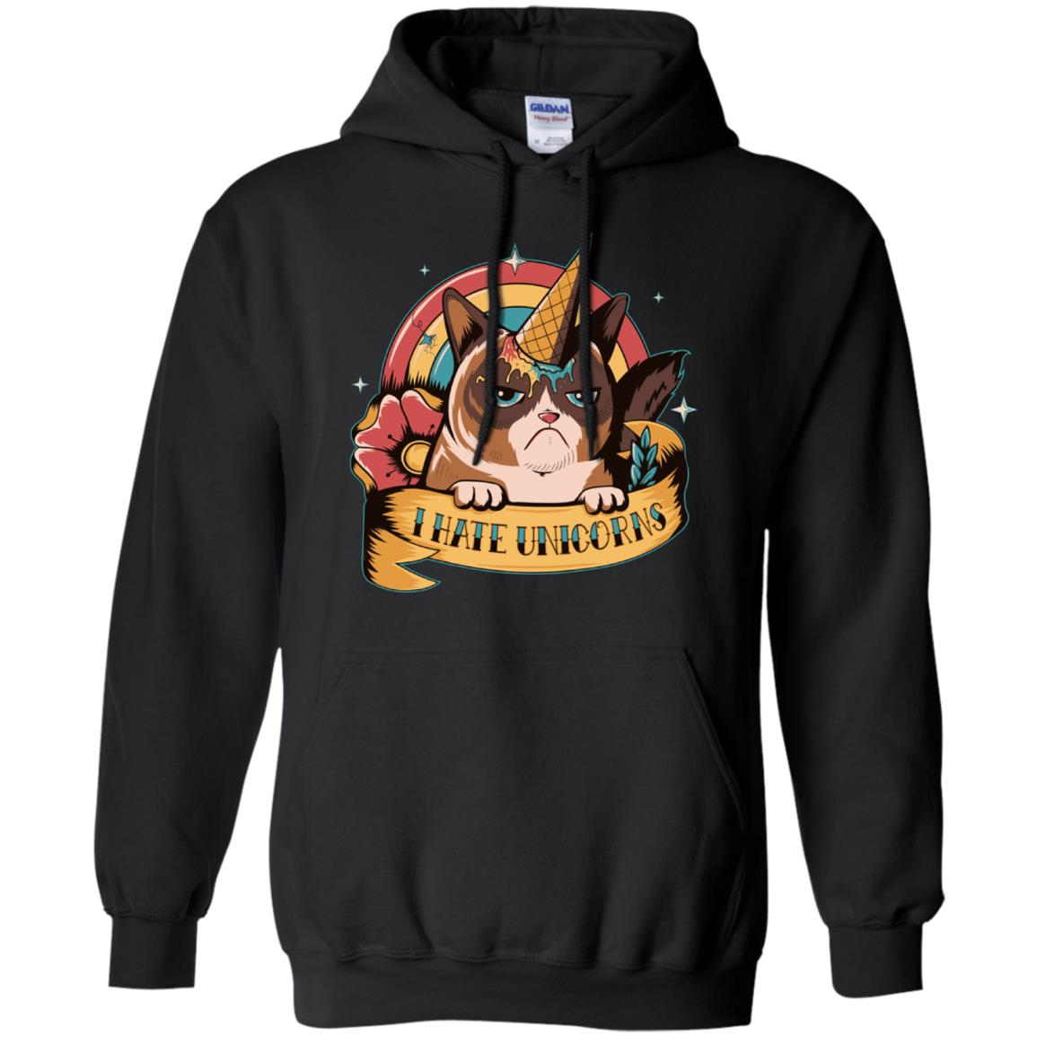 Unicorn Cat I Hate Unicorn Hoodie (BSM)