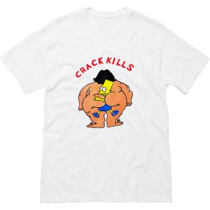 Classic Cartoon Bart Crack Kills T Shirt (BSM)