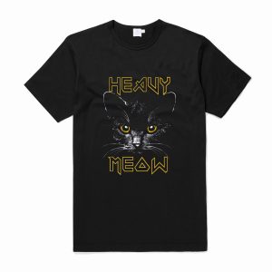 Heavy Meow Heavy Metal Style T Shirt (BSM)