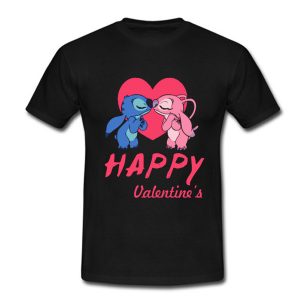 Stitch And Angel Happy Valentine’s T-Shirt (BSM)