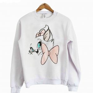 White Round Neck Lace Bow Sweatshirt (BSM)