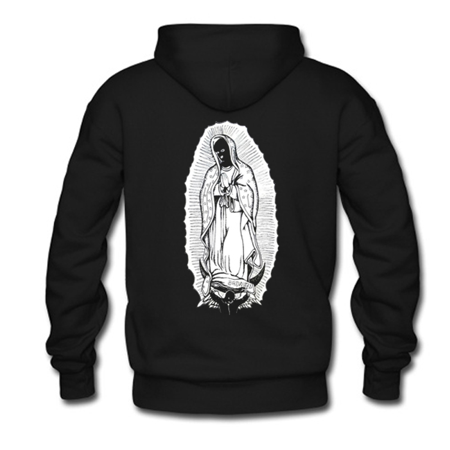Badwood Virgin Mary Hoodie Back (BSM)