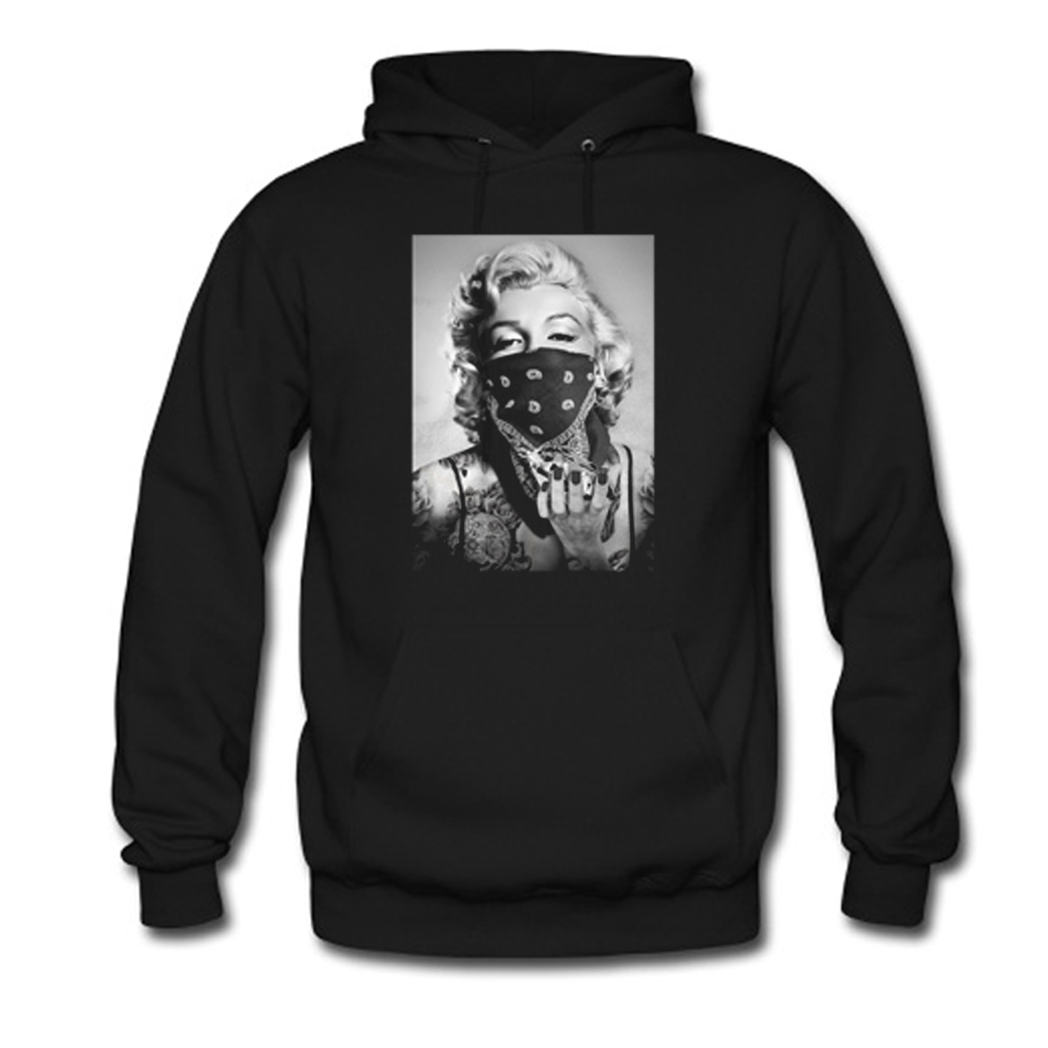 Marilyn Monroe Black Bandana Hoodie (BSM)