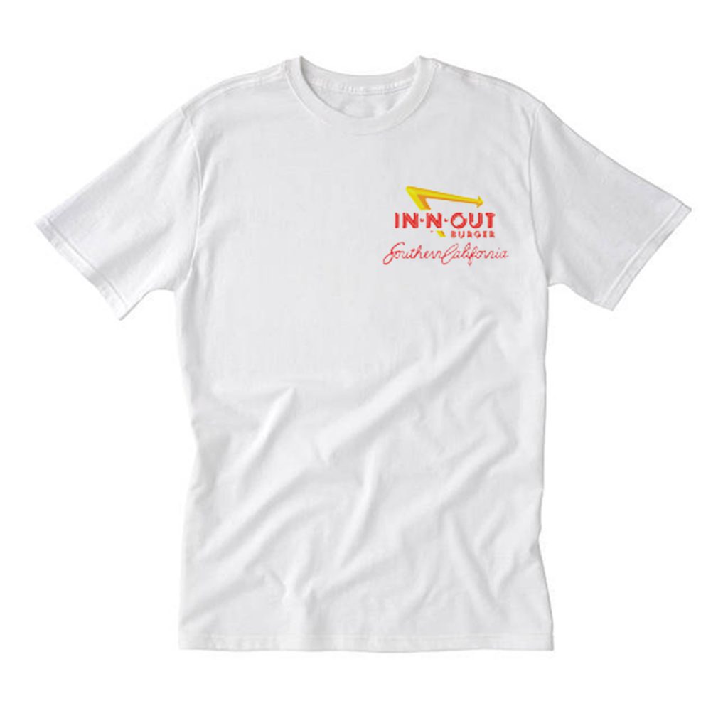 in n out burger t shirt california